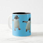 2 Couleurs Tasse de pingouin de danse (Devant gauche)