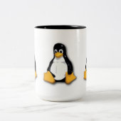 2 Couleurs Tasse de pingouin de Linux Tux (Centre)