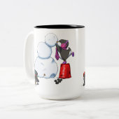 2 Couleurs Tasse de pingouin d'hiver (Devant gauche)