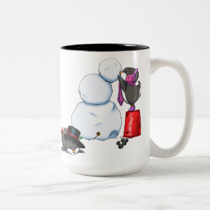 2 Couleurs Tasse de pingouin d'hiver
