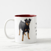 2 Couleurs Tasse de Pinscher miniature (Gauche)