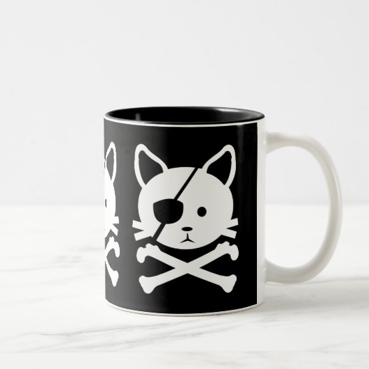 2 Couleurs Tasse de pirate de chat (Droit)