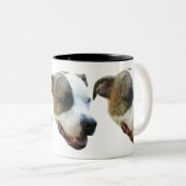 2 Couleurs Tasse de pitbull (Devant droit)