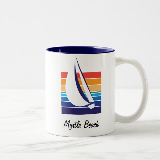 2 Couleurs Tasse de plage de Square_Myrtle de couleur de (Droit)