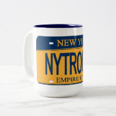 2 Couleurs Tasse de plaque d'immatriculation NY TROOPER NY (Devant gauche)