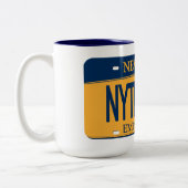 2 Couleurs Tasse de plaque d'immatriculation NY TROOPER NY (Gauche)