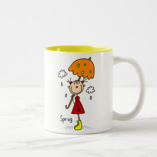 2 Couleurs Tasse de pluies de printemps