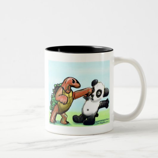 2 Couleurs Tasse de poinçon de panda (Droit)