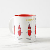 2 Couleurs Tasse de poisson koï espèce kohaku (Devant gauche)