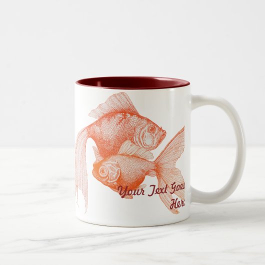 2 Couleurs Tasse de poisson rouge (Droit)