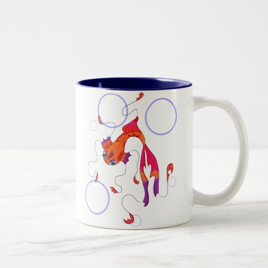 2 Couleurs Tasse de poissons (Droit)