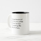 2 Couleurs Tasse "de policier" (Devant gauche)