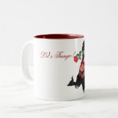 2 Couleurs Tasse de Portie de tango (Devant gauche)