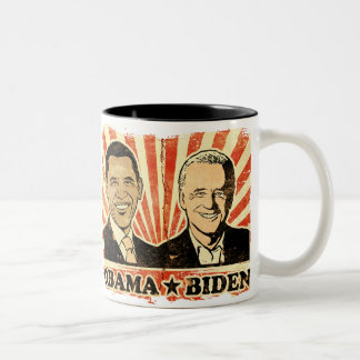 2 Couleurs Tasse de portraits d'Obama Biden