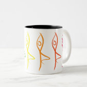 2 Couleurs Tasse de pose d'arbre de yoga (Devant droit)