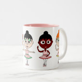 2 Couleurs Tasse de positions de ballet - ballerines (Devant droit)