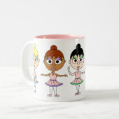 2 Couleurs Tasse de positions de ballet - ballerines (Devant gauche)