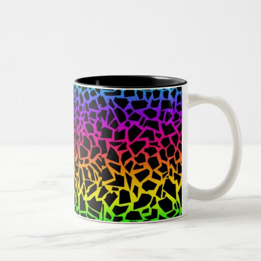 2 Couleurs Tasse de poster de animal d'arc-en-ciel (Droit)