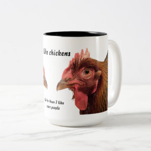 2 Couleurs Tasse de poulet - j'aime des poulets