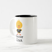 2 Couleurs Tasse de poussin de Gamer (Devant gauche)