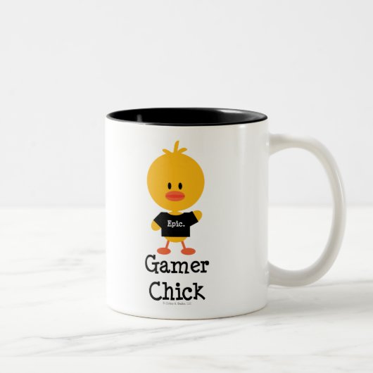 2 Couleurs Tasse de poussin de Gamer (Droit)