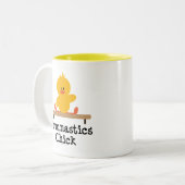 2 Couleurs Tasse de poussin de gymnastique (Devant gauche)