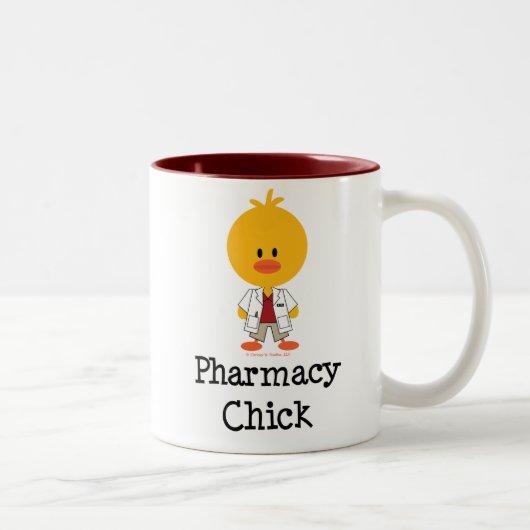 2 Couleurs Tasse de poussin de pharmacie (Droit)