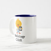 2 Couleurs Tasse de poussin de radiologie (Devant gauche)