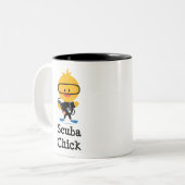 2 Couleurs Tasse de poussin de scaphandre (Devant gauche)