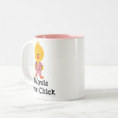 2 Couleurs Tasse de poussin d'infirmière de dialyse (Devant gauche)