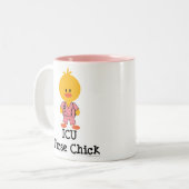 2 Couleurs Tasse de poussin d'infirmière d'ICU (Devant gauche)