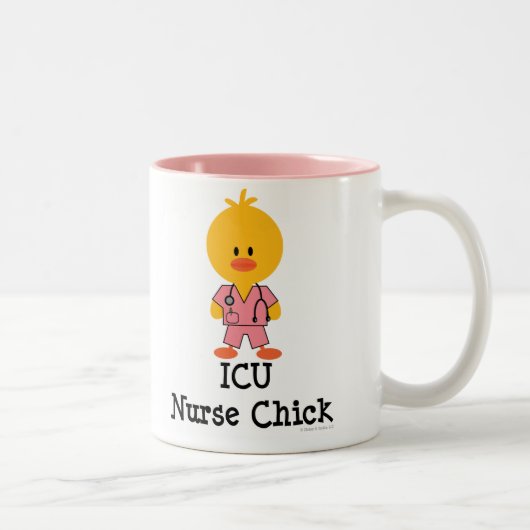 2 Couleurs Tasse de poussin d'infirmière d'ICU (Droit)