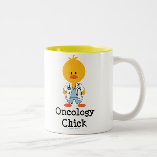2 Couleurs Tasse de poussin d'oncologie (Droit)