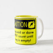 2 Couleurs Tasse de précaution (Devant droit)