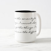 2 Couleurs Tasse de prière de sérénité (Devant droit)