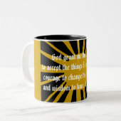 2 Couleurs Tasse de PRIÈRE de SÉRÉNITÉ (Devant gauche)