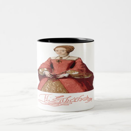 2 Couleurs Tasse de princesse Elizabeth 1 (Centre)