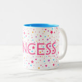 2 Couleurs Tasse de princesse Pink Stardust (Devant droit)