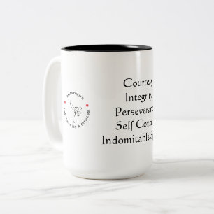 2 Couleurs Tasse de principes du Taekwondo