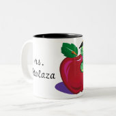 2 Couleurs Tasse de professeur d'Apple (Devant gauche)