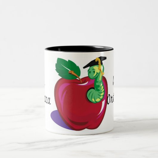 2 Couleurs Tasse de professeur d'Apple (Centre)