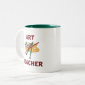 2 Couleurs Tasse de professeur d'art (Devant gauche)