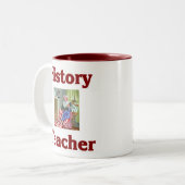 2 Couleurs Tasse de professeur d'histoire (Devant gauche)