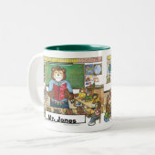 2 Couleurs Tasse de professeur - personnalisée (Devant gauche)