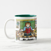 2 Couleurs Tasse de professeur - personnalisée (Gauche)