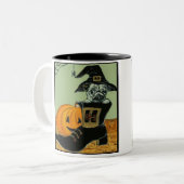 2 Couleurs Tasse de Pug Sorcière (Devant gauche)