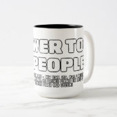 2 Couleurs Tasse de puissance de Tesla (Devant droit)