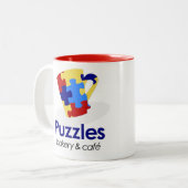 2 Couleurs Tasse de puzzles (Devant gauche)