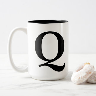 2 Couleurs Tasse de "Q"