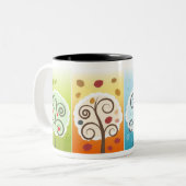 2 Couleurs Tasse de quatre saisons (Devant gauche)